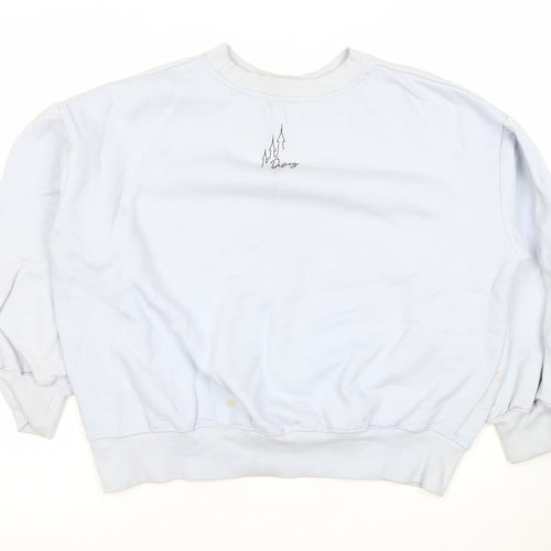 Reserved Women's White Pullover Sweatshirt, S, Cartoon Print
