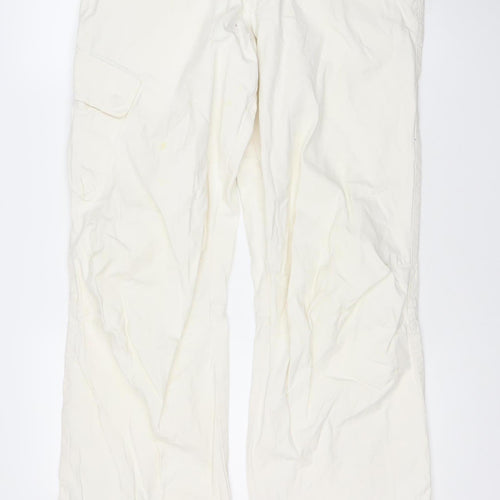 AJ Arma Kani Men's Ivory Slim Cargo Jeans, Size 36