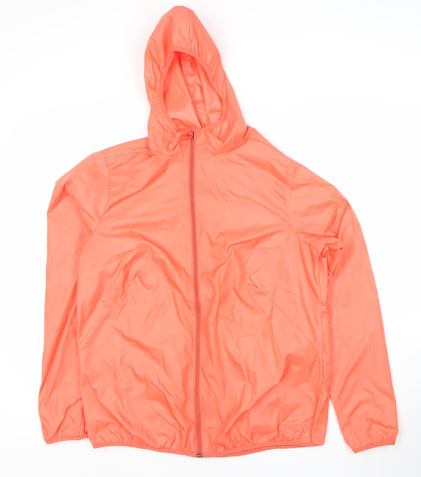 Decathlon Women's Orange Windbreaker Jacket, Size 18