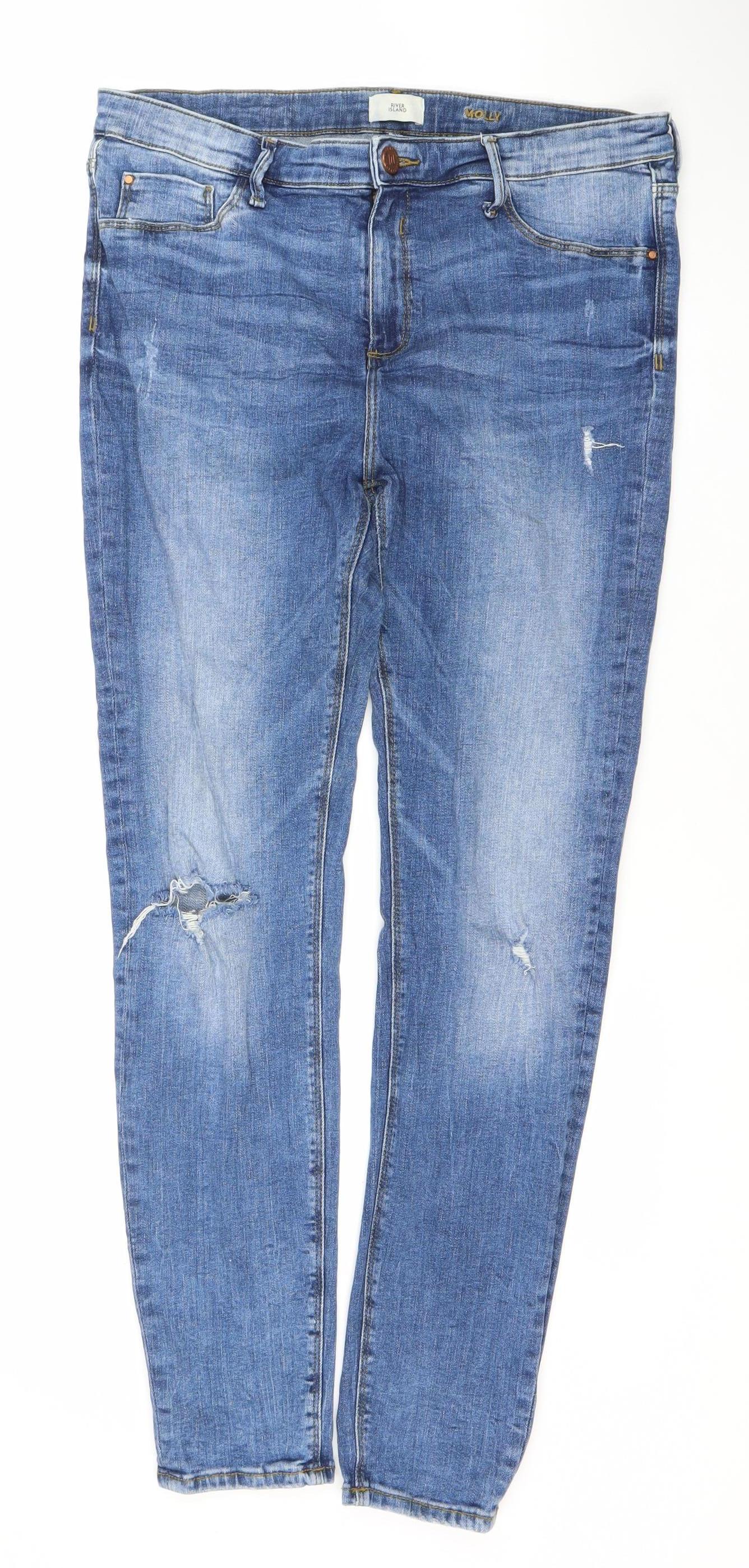 River Island Women’s Blue Skinny Jeans Size 16