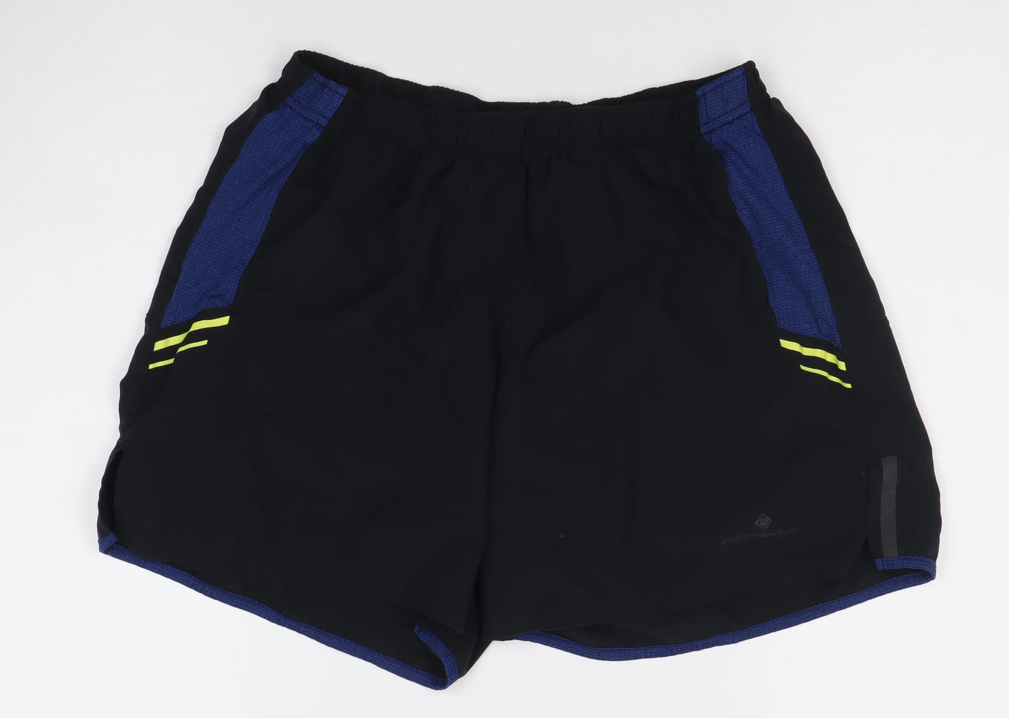 Ronhill Men's Black Athletic Shorts - L, Quick Dry, Running