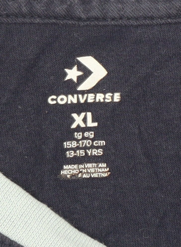 Converse Boys Blue XL T-Shirt with Logo, Casual Style