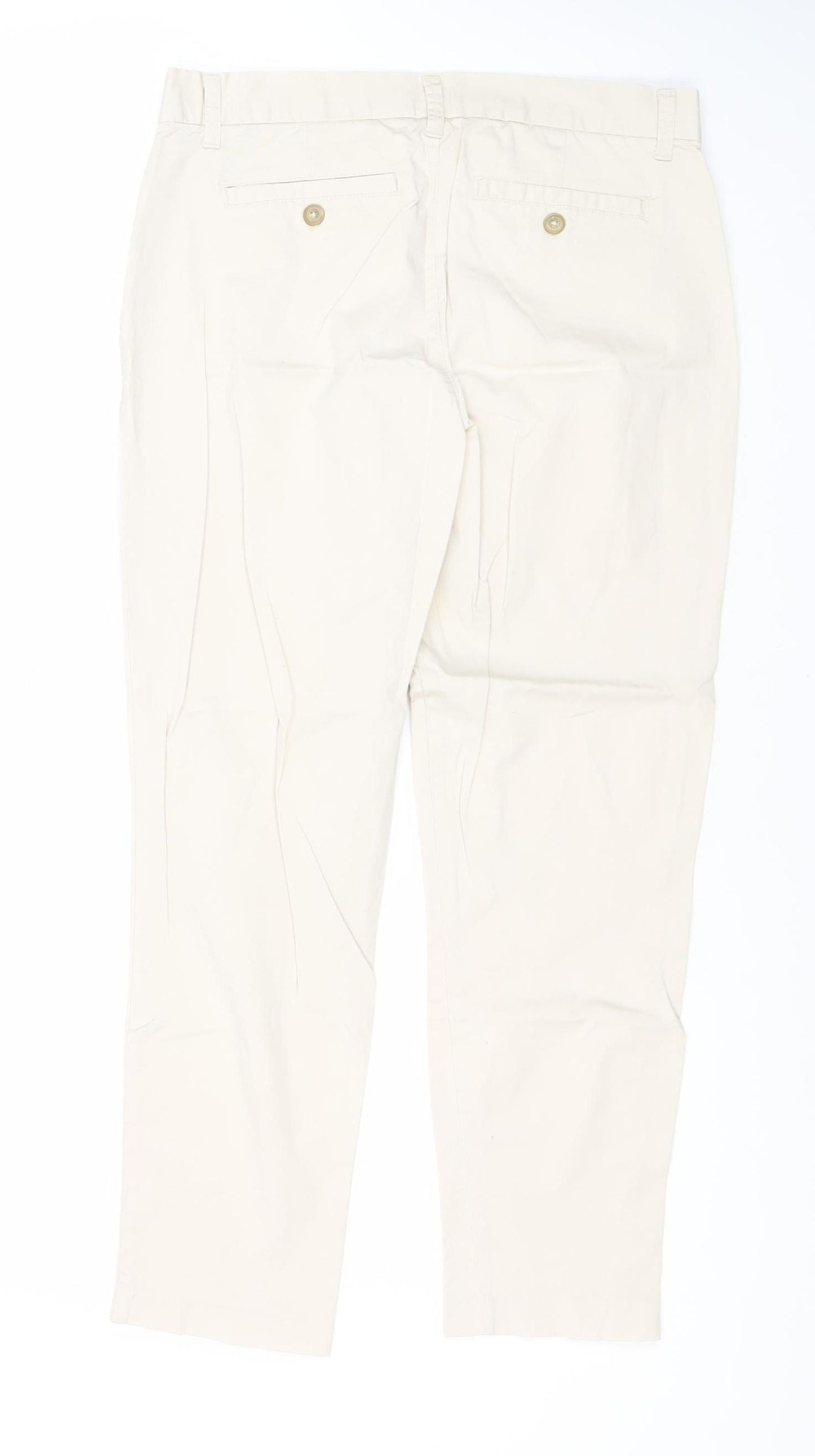 Gap Women's Beige Chino Trousers Size 8R Slim Fit