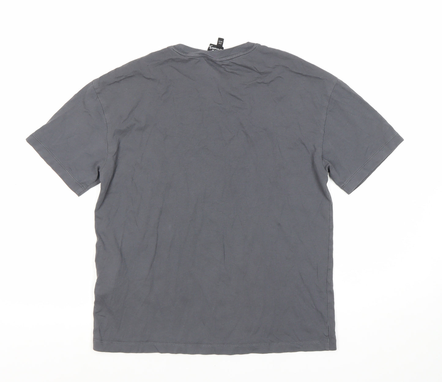 Emporio Armani Logo Boys Grey Cotton T-Shirt, 12 Years Casual
