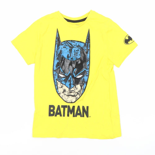 Batman Boys Yellow Batman T-Shirt 6-7 Years Graphic Superhero