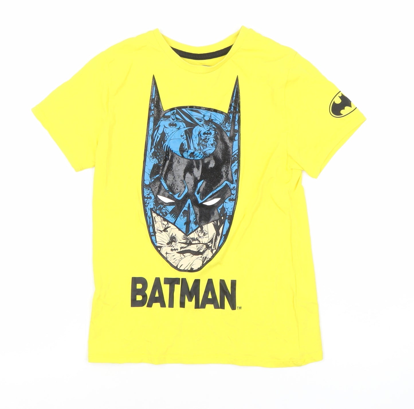 Batman Boys Yellow Batman T-Shirt 6-7 Years Graphic Superhero