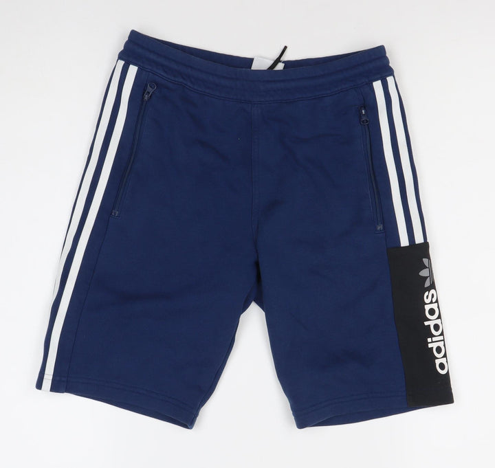 Adidas Boys Blue Athletic Shorts 11-12Y Gym Training