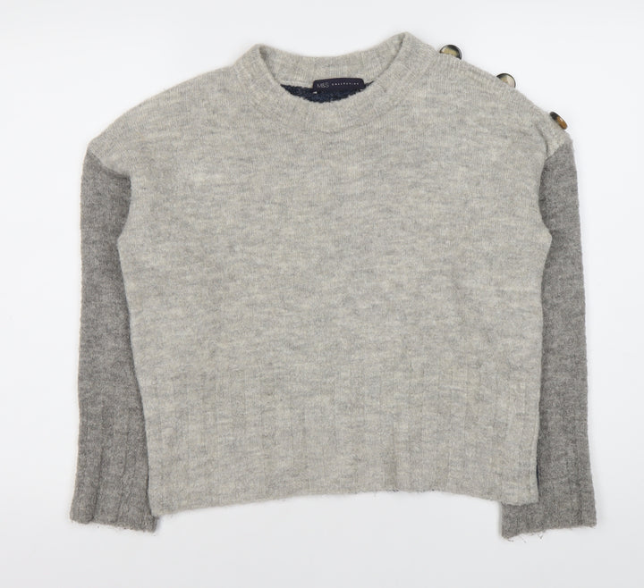 Marks and Spencer Women's Grey Knit Jumper M