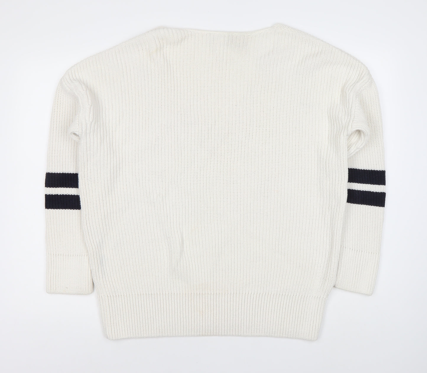 Patty Boutik Women's White V-Neck Jumper Size 12