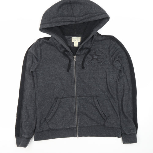 Converse Unisex Grey Full Zip Hoodie M