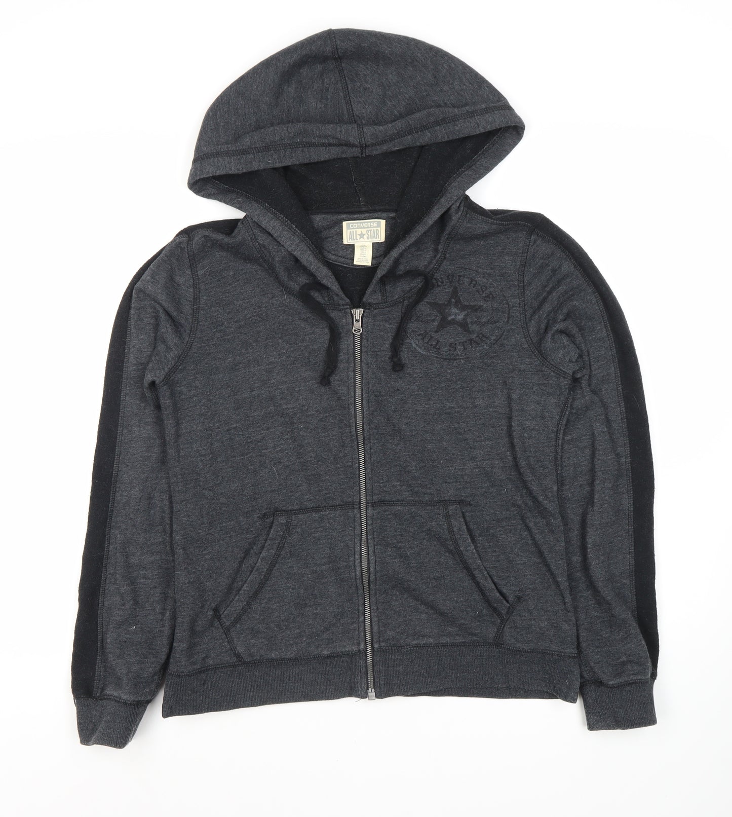 Converse Unisex Grey Full Zip Hoodie M
