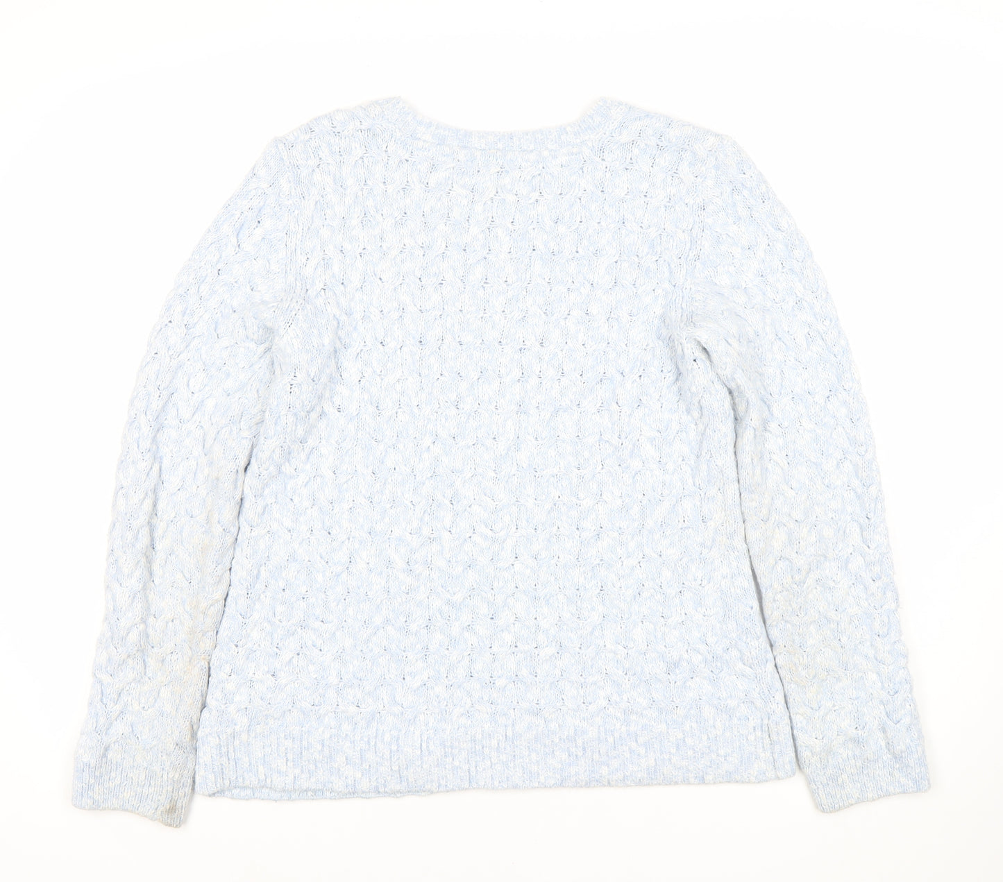 Crew Clothing Women's Blue Cable-Knit Jumper, Size 12