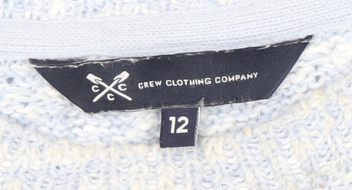 Crew Clothing Women's Blue Cable-Knit Jumper, Size 12