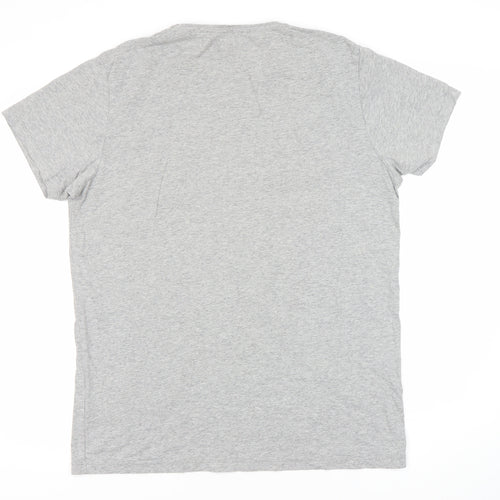 Jack & Jones Men’s Grey Graphic Short Sleeve T-Shirt