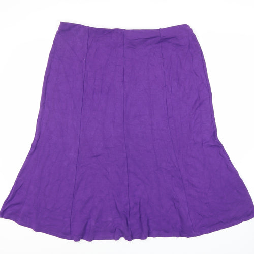 David Emanuel Women's Purple Midi Skirt Size 18