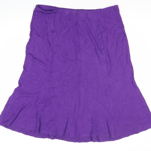 David Emanuel Women's Purple Midi Skirt Size 18