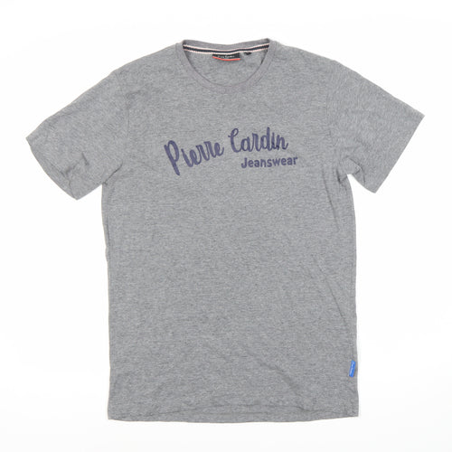 Pierre Cardin Men's Grey S Logo T-Shirt