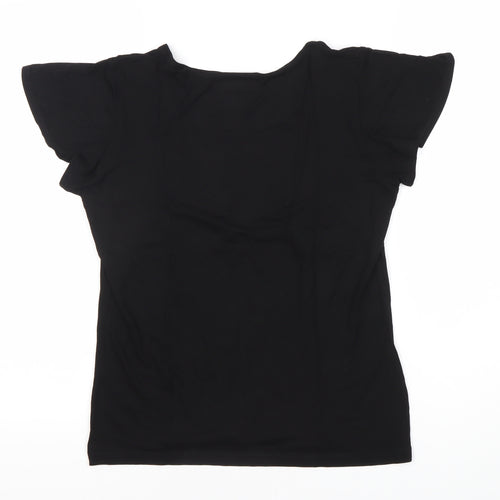 ALEX & CO. Women's Black T-Shirt, Size UK 10, Casual