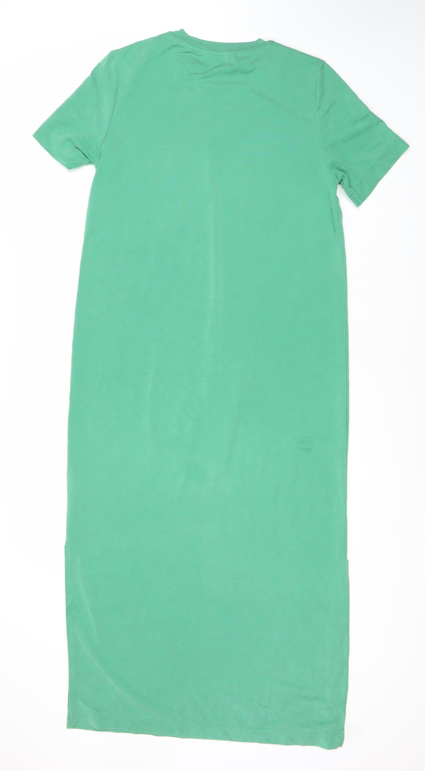 Monki Women’s Green Long T-Shirt Dress XS