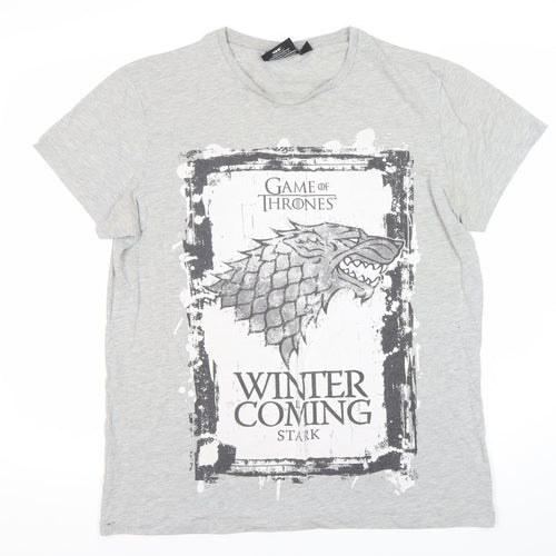 Game of Thrones Grey Stark Men's T-Shirt, Size L
