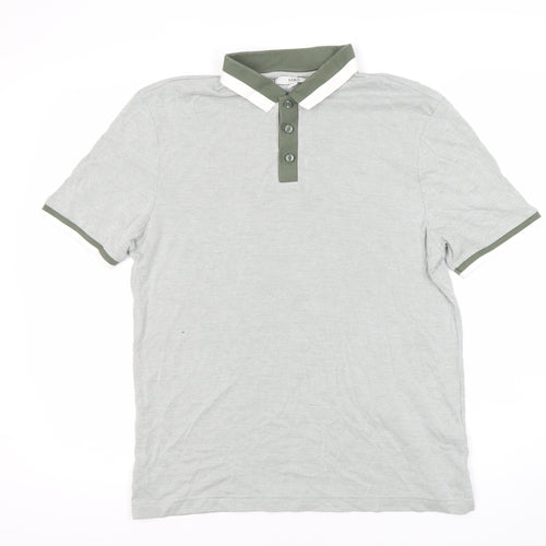 Marks and Spencer Green Polo Shirt M Short Sleeve