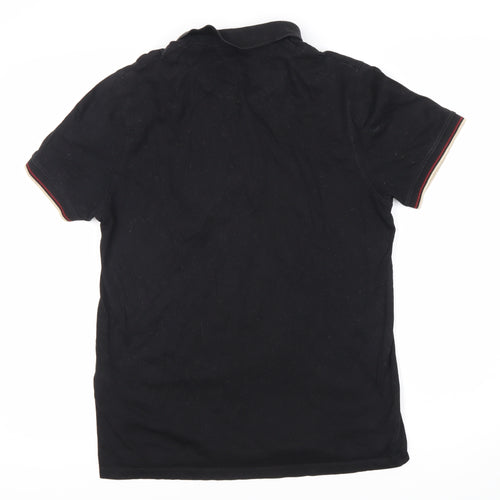 Ted Baker Men's Black Polo Shirt Size 4 Short Sleeve