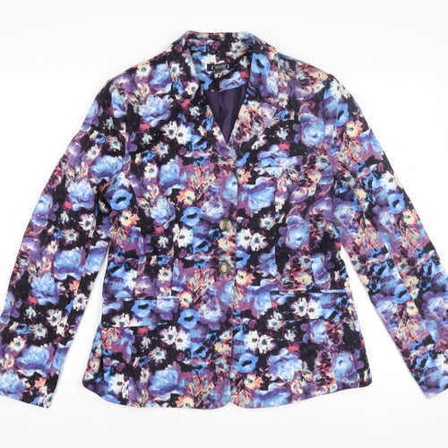 Amphora Women's Multicoloured Floral Blazer Size 14