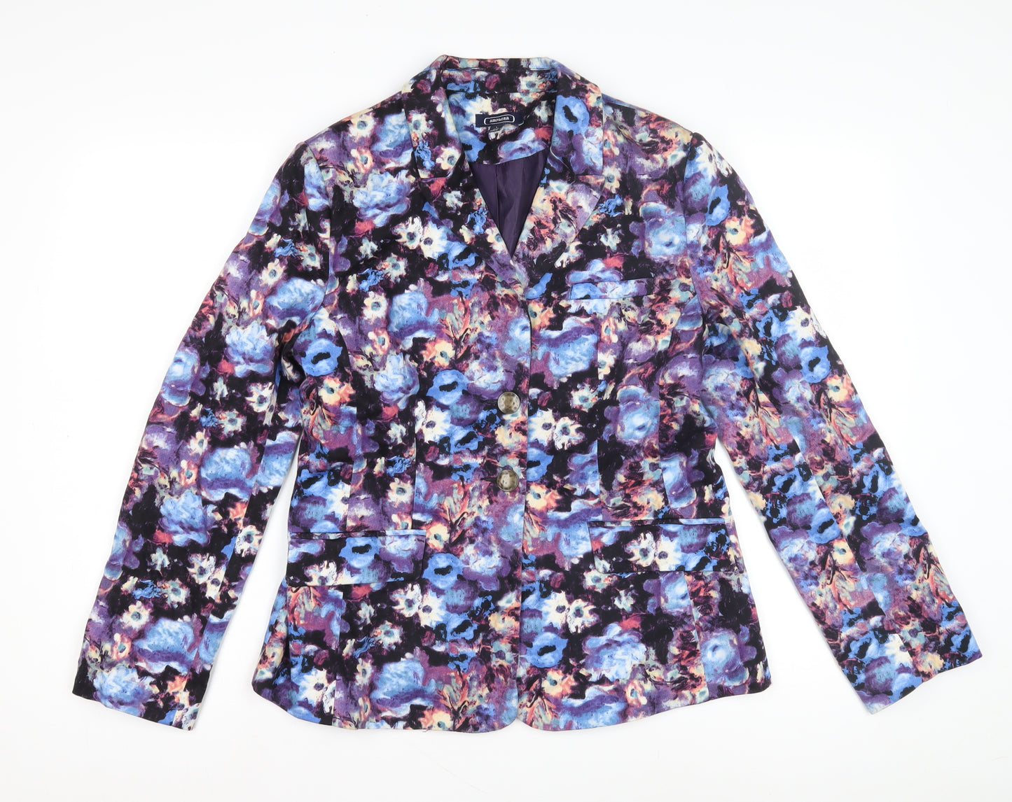 Amphora Women's Multicoloured Floral Blazer Size 14