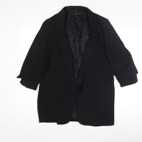 Zara Woman Black Overcoat, Size L, Women's Formal Coat