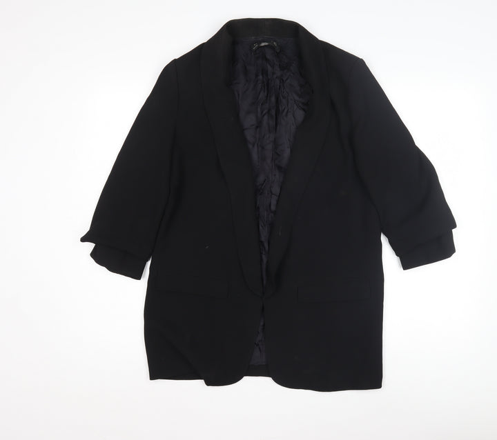 Zara Woman Black Overcoat, Size L, Women's Formal Coat