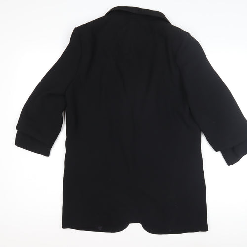 Zara Woman Black Overcoat, Size L, Women's Formal Coat