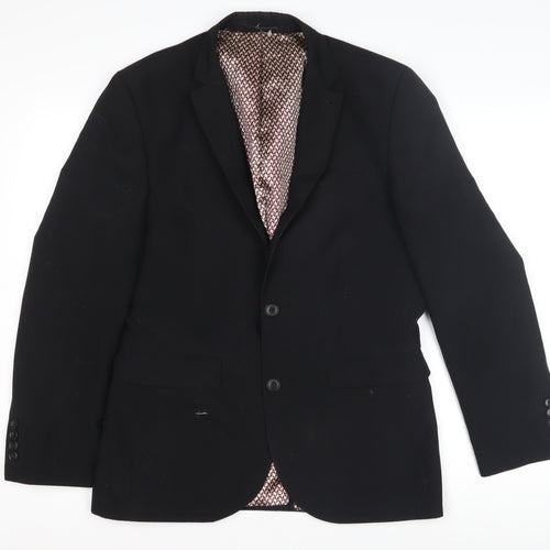 Next Men's Black Slim Fit Blazer, Size 38, Formal Wear