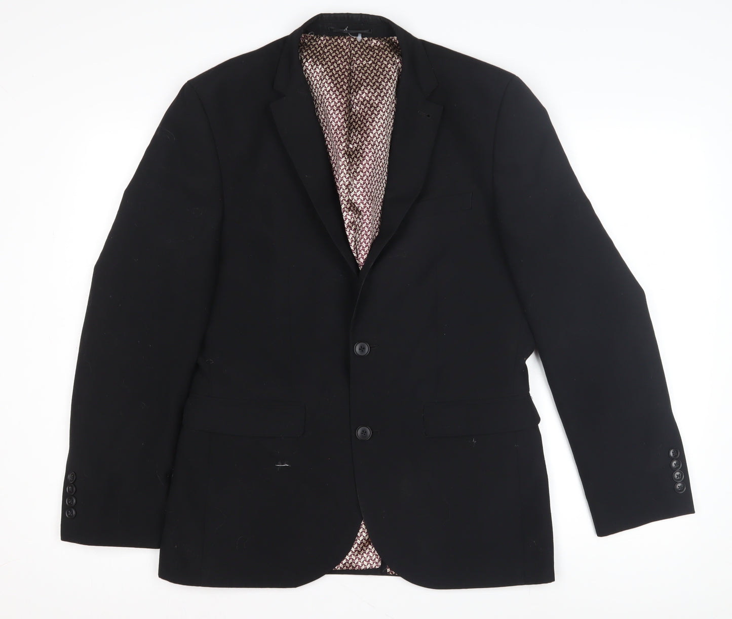 Next Men's Black Slim Fit Blazer, Size 38, Formal Wear