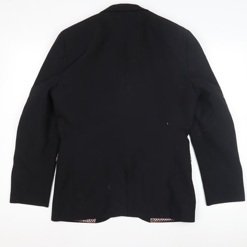 Next Men's Black Slim Fit Blazer, Size 38, Formal Wear
