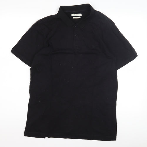 Jack & Jones Men's Black Polo Shirt Size L Casual