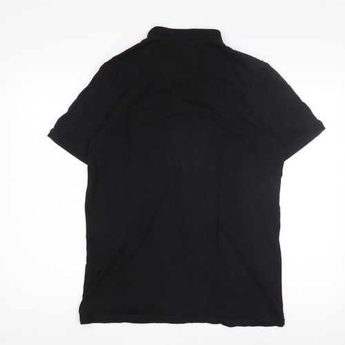 Jack & Jones Men's Black Polo Shirt Size L Casual