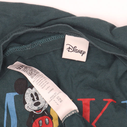 Disney Men’s Green Mickey Mouse Graphic T-Shirt, Size L