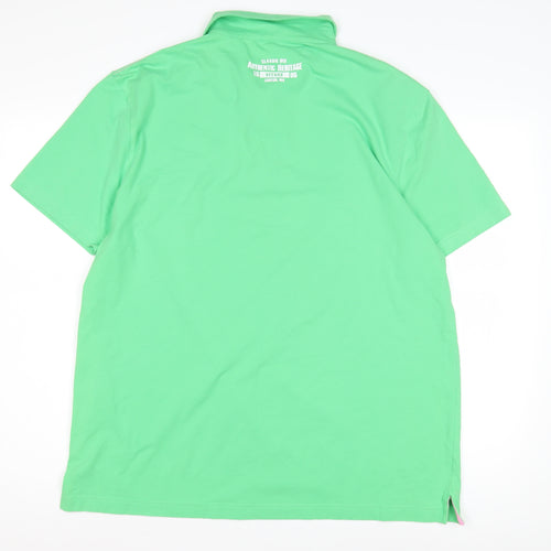 Reebok Men's Green Polo Shirt 2XL Casual Short Sleeve