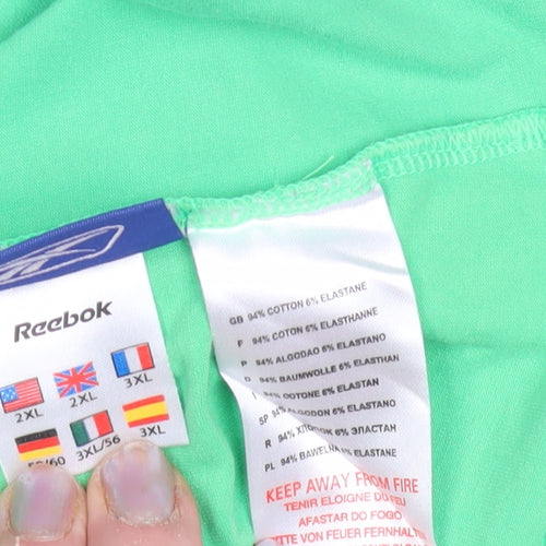 Reebok Men's Green Polo Shirt 2XL Casual Short Sleeve