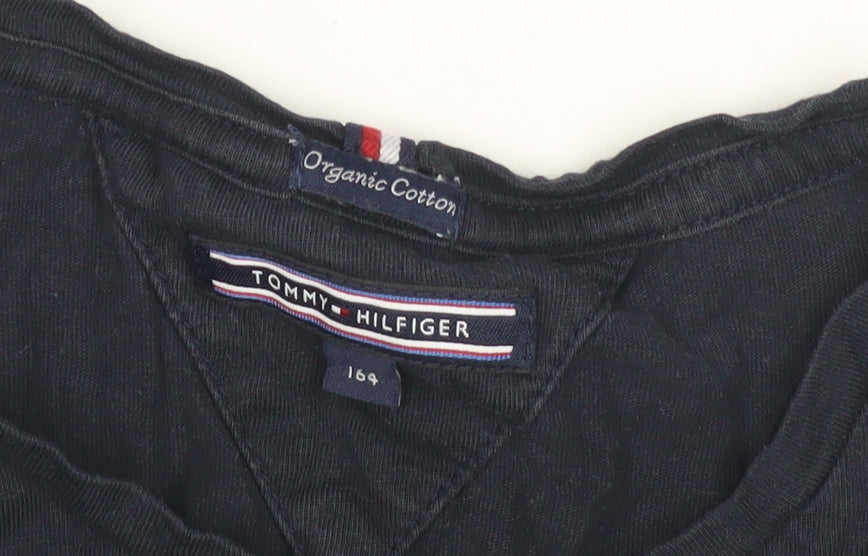 Tommy Hilfiger Boys Black Long Sleeve T-Shirt 14 Years
