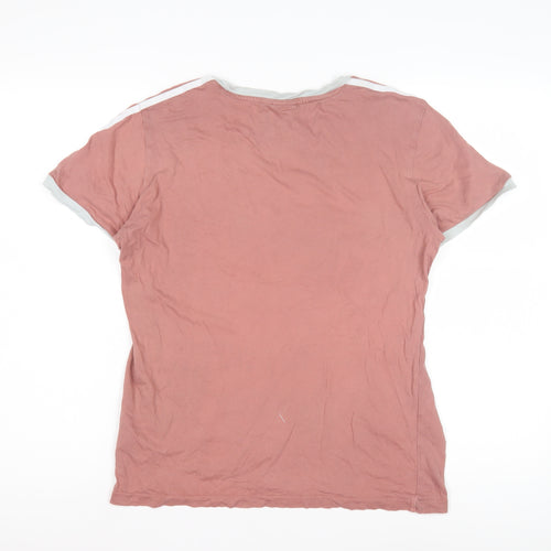 Adidas Women's Pink T-Shirt Size 6, Crew Neck, Short Sleeve