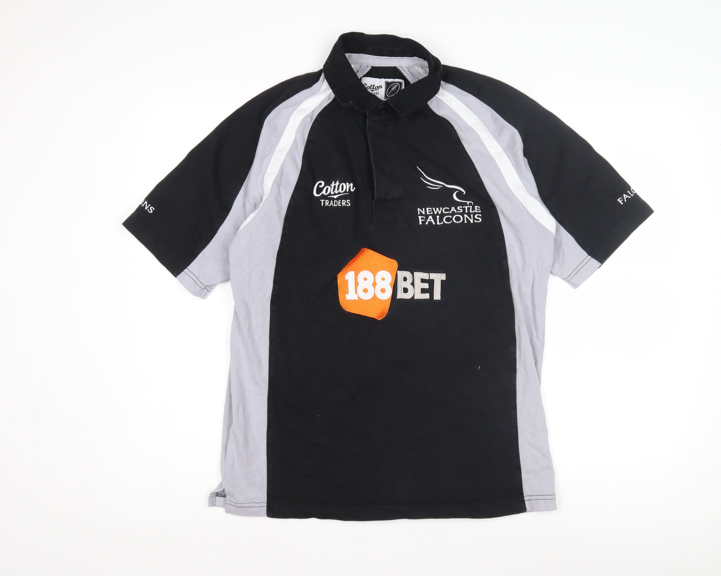 Cotton Traders Men’s Polo, Black, M, Short Sleeve