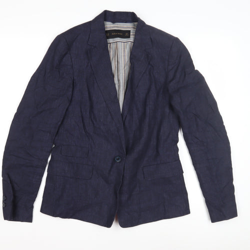 Zara Basic Women's Blue Blazer - Size M
