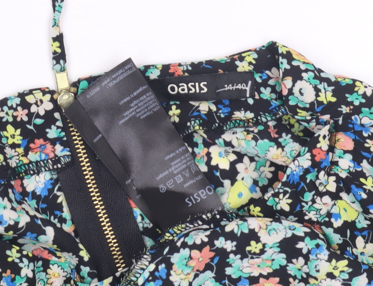 Oasis Women's Multicoloured Floral Blouse, Size 14