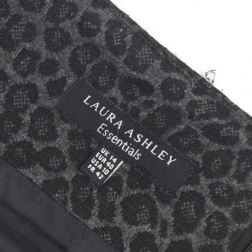 Laura Ashley Women's Black Midi Pencil Skirt, Size 14