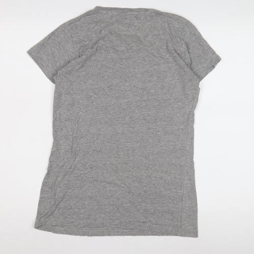 French Connection Women's Grey Beaded T-Shirt Size S