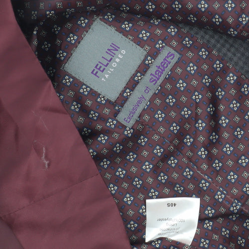 Fellini Men's Grey Geometric Waistcoat 40S