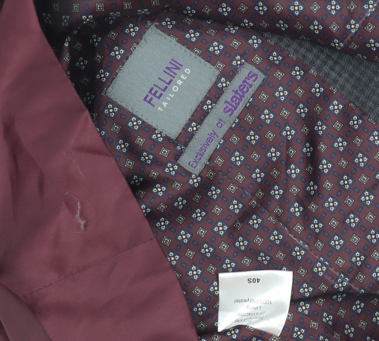 Fellini Men's Grey Geometric Waistcoat 40S