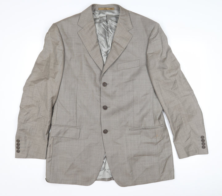 Marks and Spencer Men's Grey Wool Blazer, Size 40 Regular Fit
