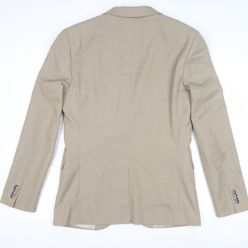 Topman Men's Beige Blazer, Size 38 Regular Fit